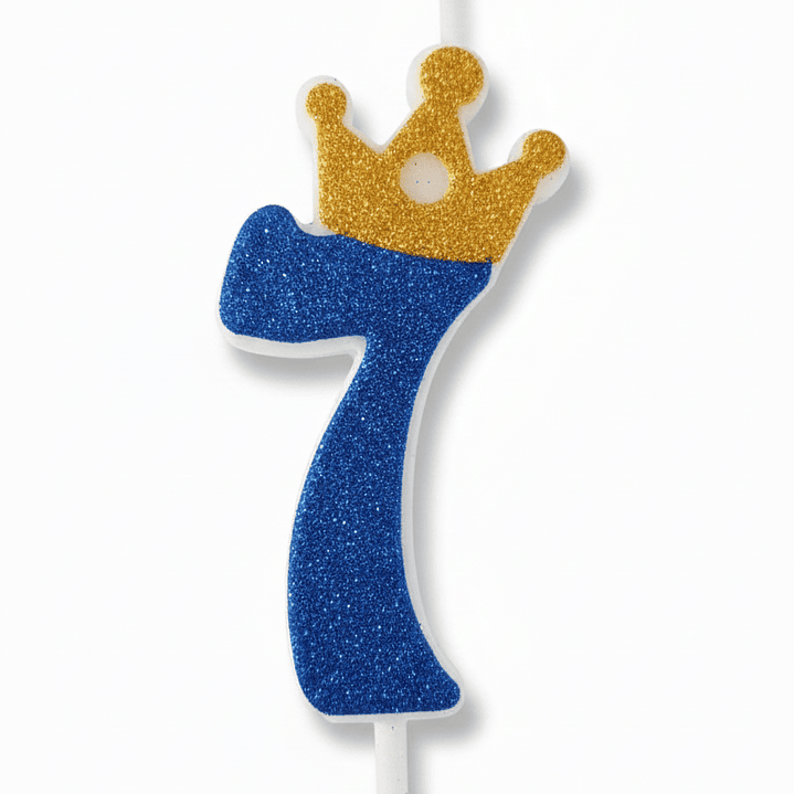 vela con corona color azul 8