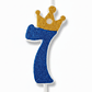 vela con corona color azul - Miniatura 8