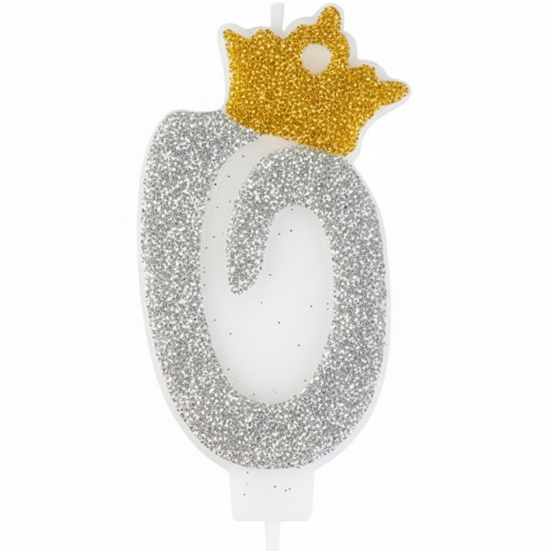 vela con corona color plateado 1