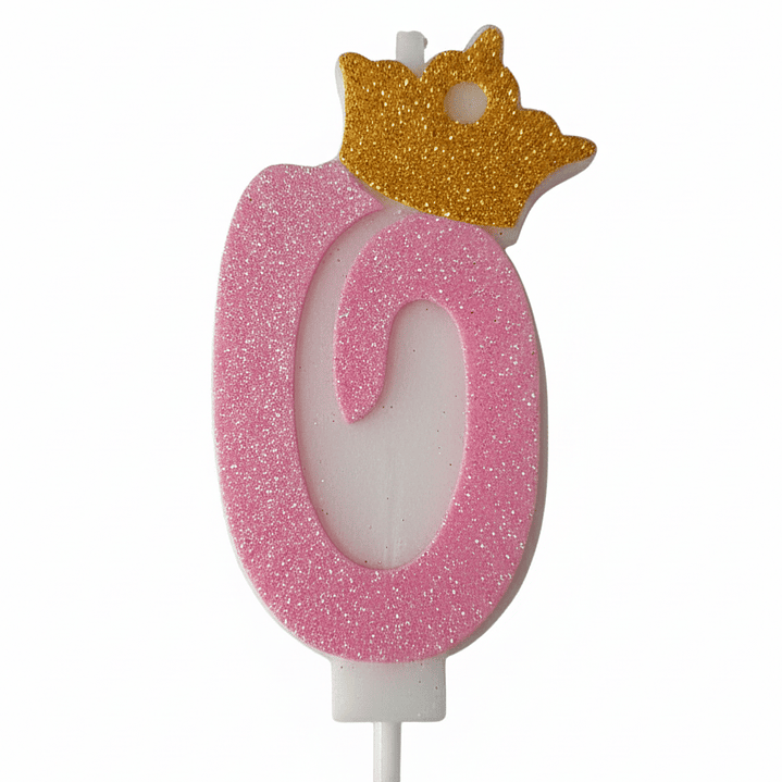 vela con corona color rosado 1