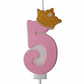 vela con corona color rosado - Miniatura 6