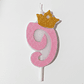 vela con corona color rosado - Miniatura 10