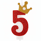 vela con corona color rojo - Miniatura 6