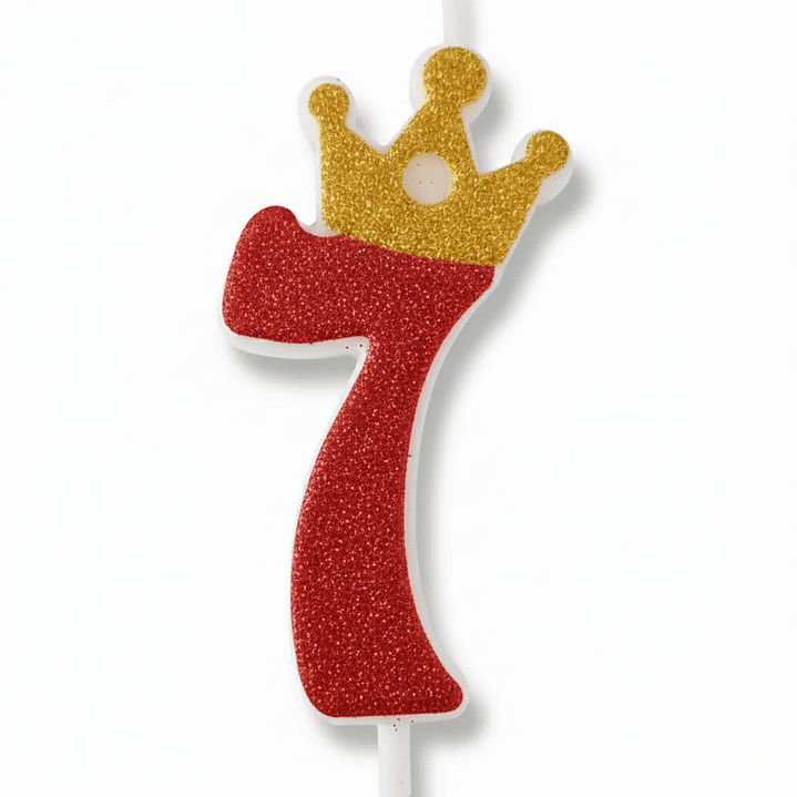 vela con corona color rojo 8