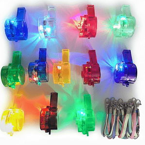 Silbatos con Luces 12und (Colores Surtidos)