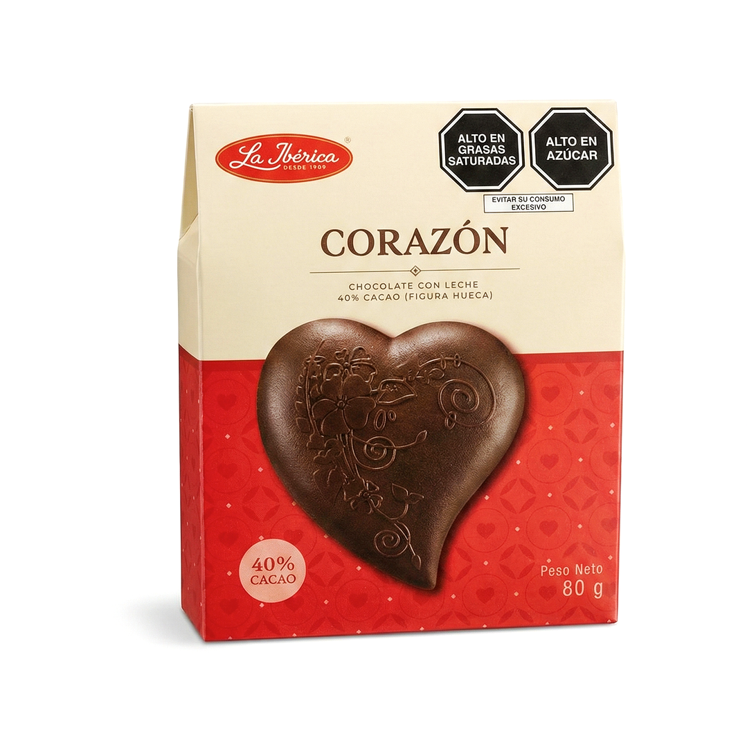 Chocolate La Ibérica - Corazón Grande x80 gr 1