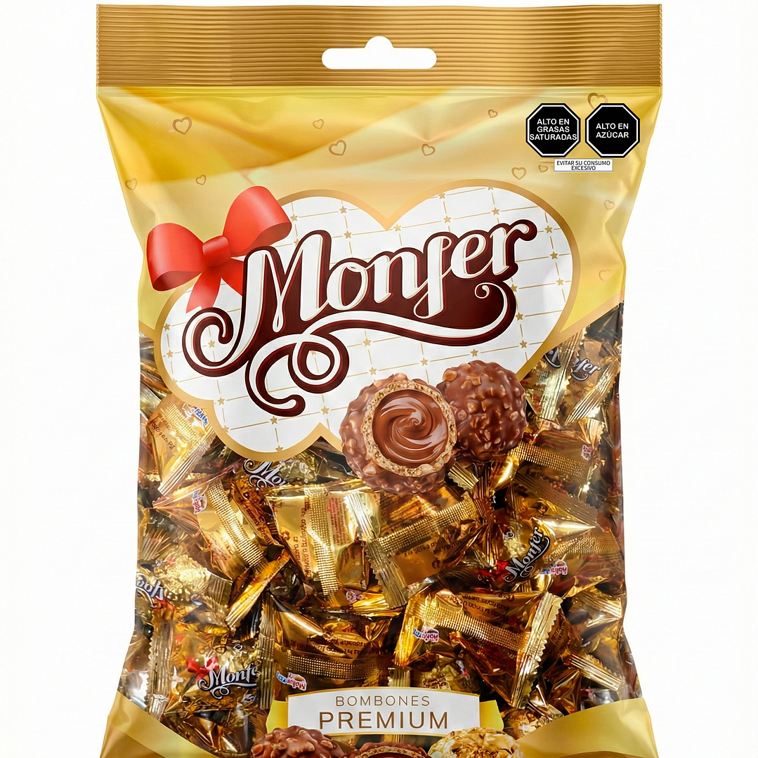 Bombones Premium Monfer Bolsa Grande de 1kg x 12.5 g 1