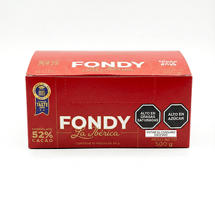 Barra Fondy La Ibérica x 50 g x 10 pzs