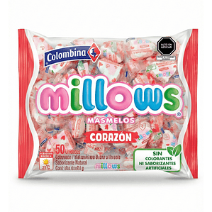 Masmelos Colombina Individuales Corazón x 50 und 