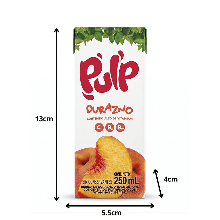 Pulp Rectangular de 250ml - Caja x24 und 2