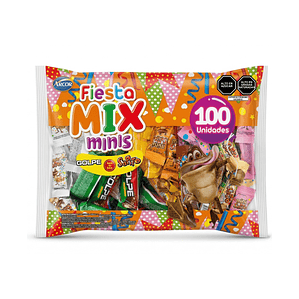 Bolsón Fiesta Mix Minis Arcor (Paquete x 100 und.)