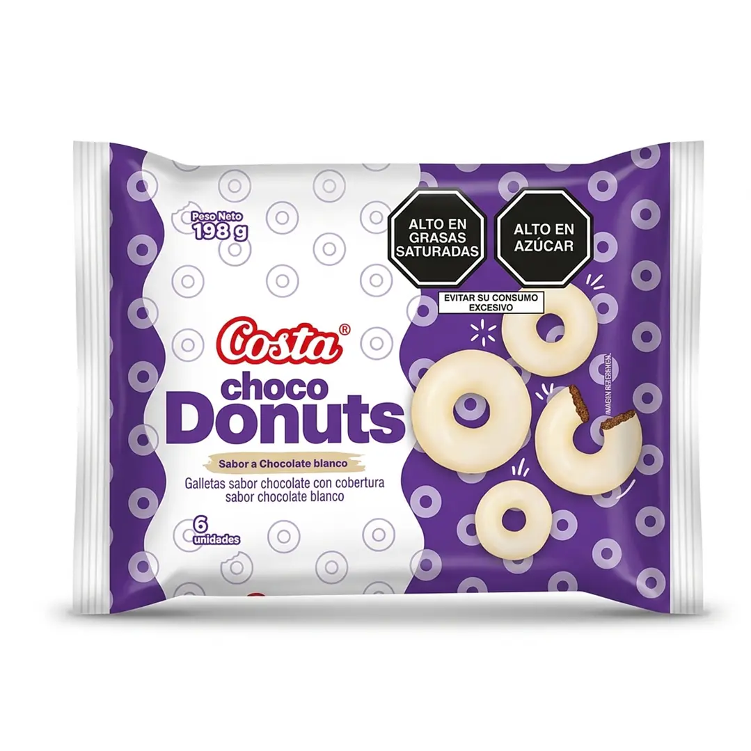 Choco Donuts Blancas Costa (Paquete x 6 und) 1