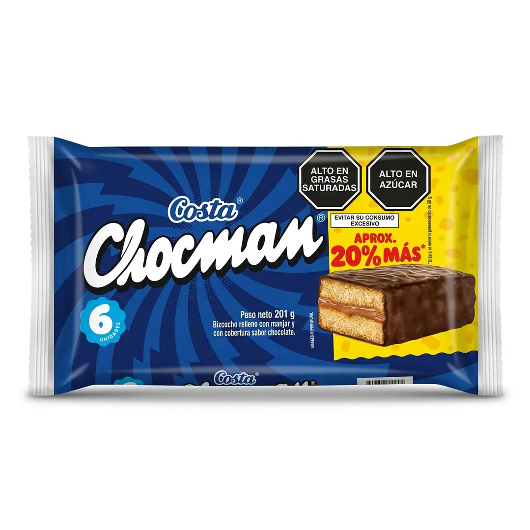 Chocman Costa pack x 6 unidades  1