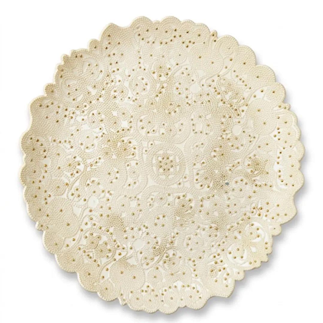 Bandeja con puntos dorados  1