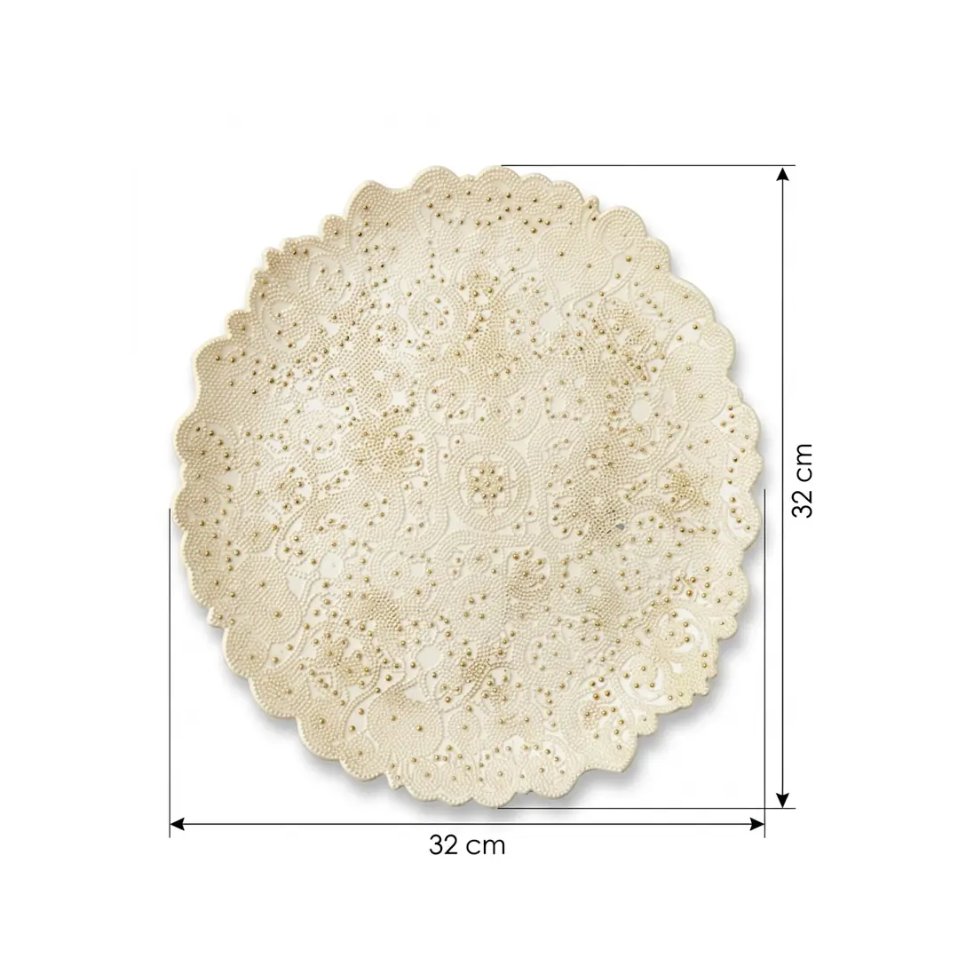 Bandeja con puntos dorados  3