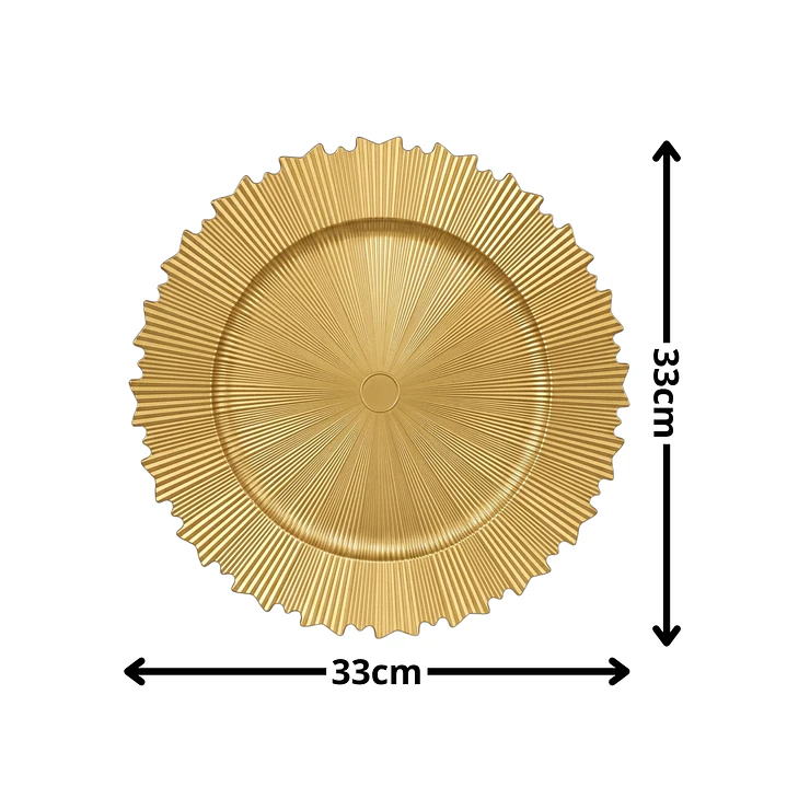 Bandeja Dorada Forma Rayos de Sol 3