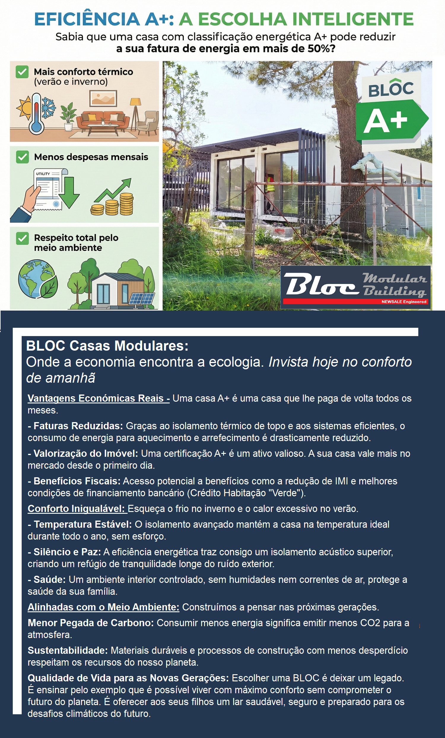 Casas BLOC: Eficiência A+ onde a Economia encontra a Ecologia