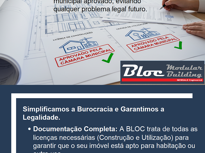 Na BLOC, simplificamos a burocracia, garantimos a legalidade