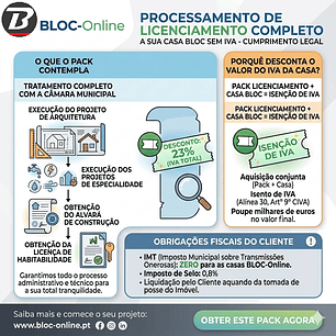 Pack DESCONTO “C” – Licenciamento     (Poupe o valor do IVA da compra da casa)