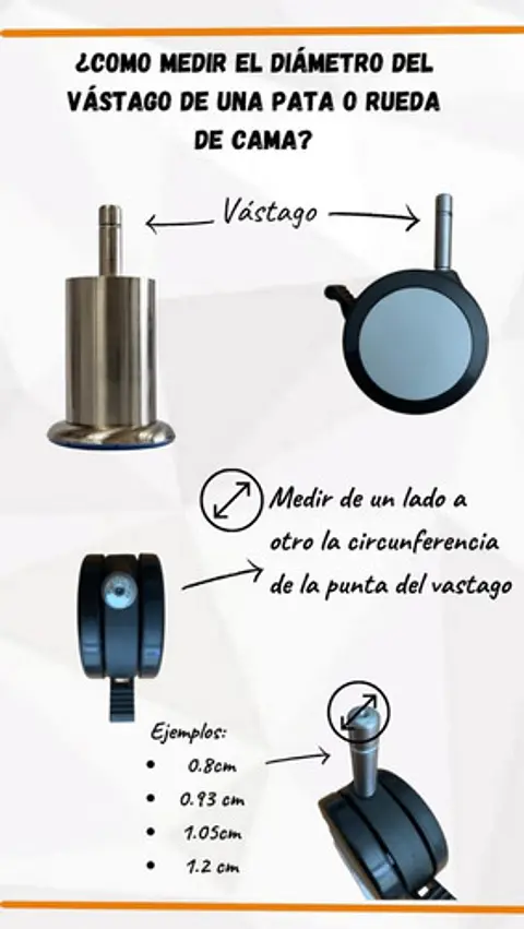 Rueda Para Cama Cic Con Hilo 0.8 Cm Con Freno Incluido
