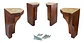 Patas Para Camas Europea Curvo Flex - Cic. Kit 4 Patas Caoba - Miniatura 1