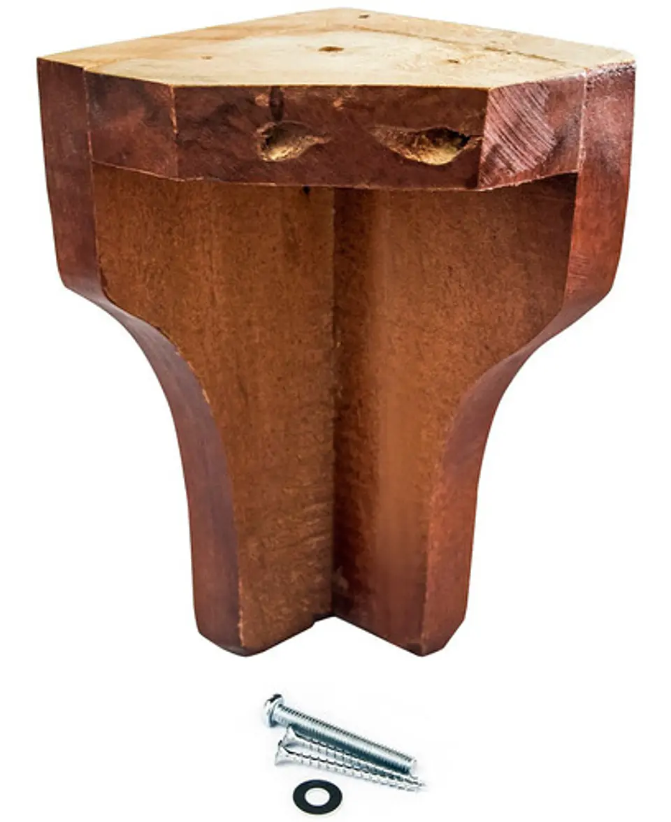 Patas Para Camas Europea Curvo Flex - Cic. Kit 4 Patas Caoba 5