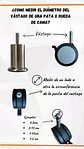 Cic Wheel For Bed With 1.2 Cm Thread With Brake Included - thumbnail 3