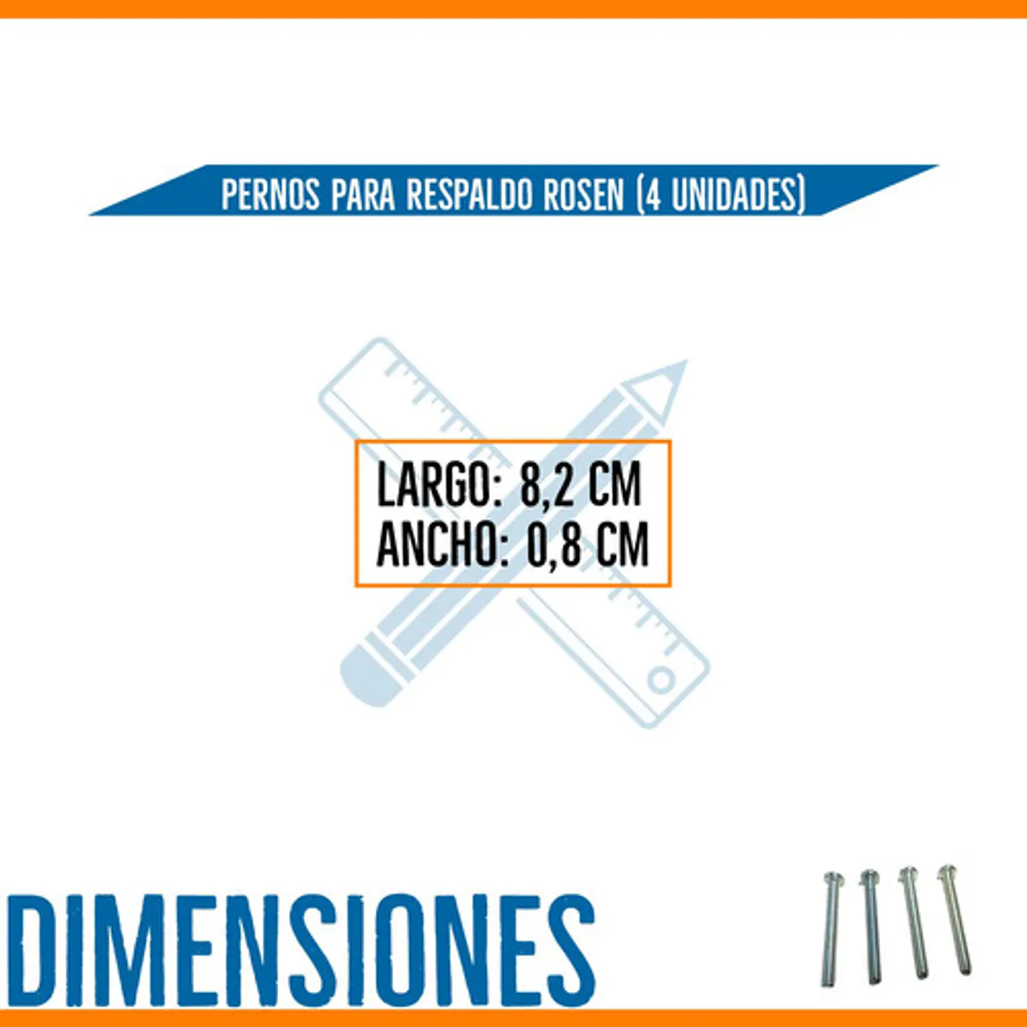 Pernos Para Respaldos Rosen - Fijaciones Para Respaldos (4 un) 3
