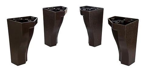 Patas De Cama Europea (kit De 4 Patas) Altura  21 Cm