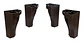 Patas De Cama Europea (kit De 4 Patas) Altura  21 Cm - Miniatura 1
