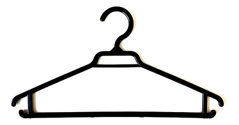 Colgadores De Ropa Plástico Negro - Pack 10 Unidades