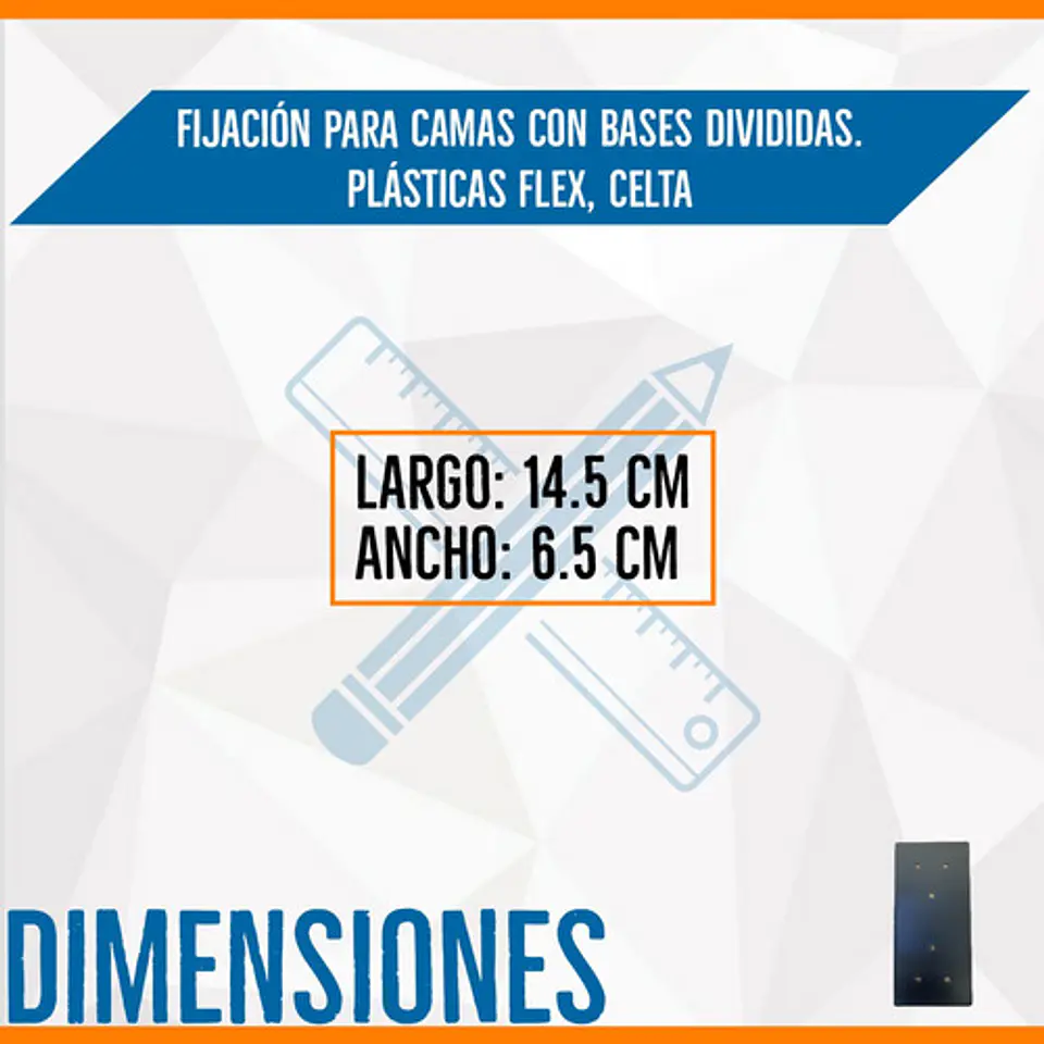 Fijación Para Camas Con Bases Divididas. Fijacion Inferior. 7
