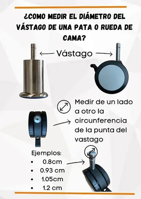 Rueda Tfx Para Cama Rosen Cic Con Freno, Vástago 1.2 Cm
