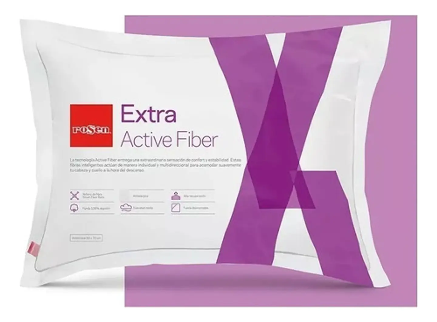 Almohada Rosen Extra Active Fiber 50 X 70 Americana  1