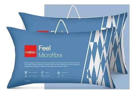 Pack 2 Almohadas Feel Microfibra King 50 X 90 cm - Rosen