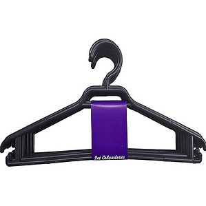 Colgadores De Ropa Plástico Negro - Pack 80 Unidades