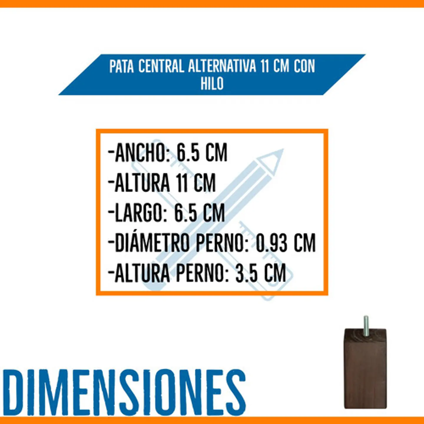 Kit Patas Centrales 5 Un Alternativa (con Perno Incluido) 4
