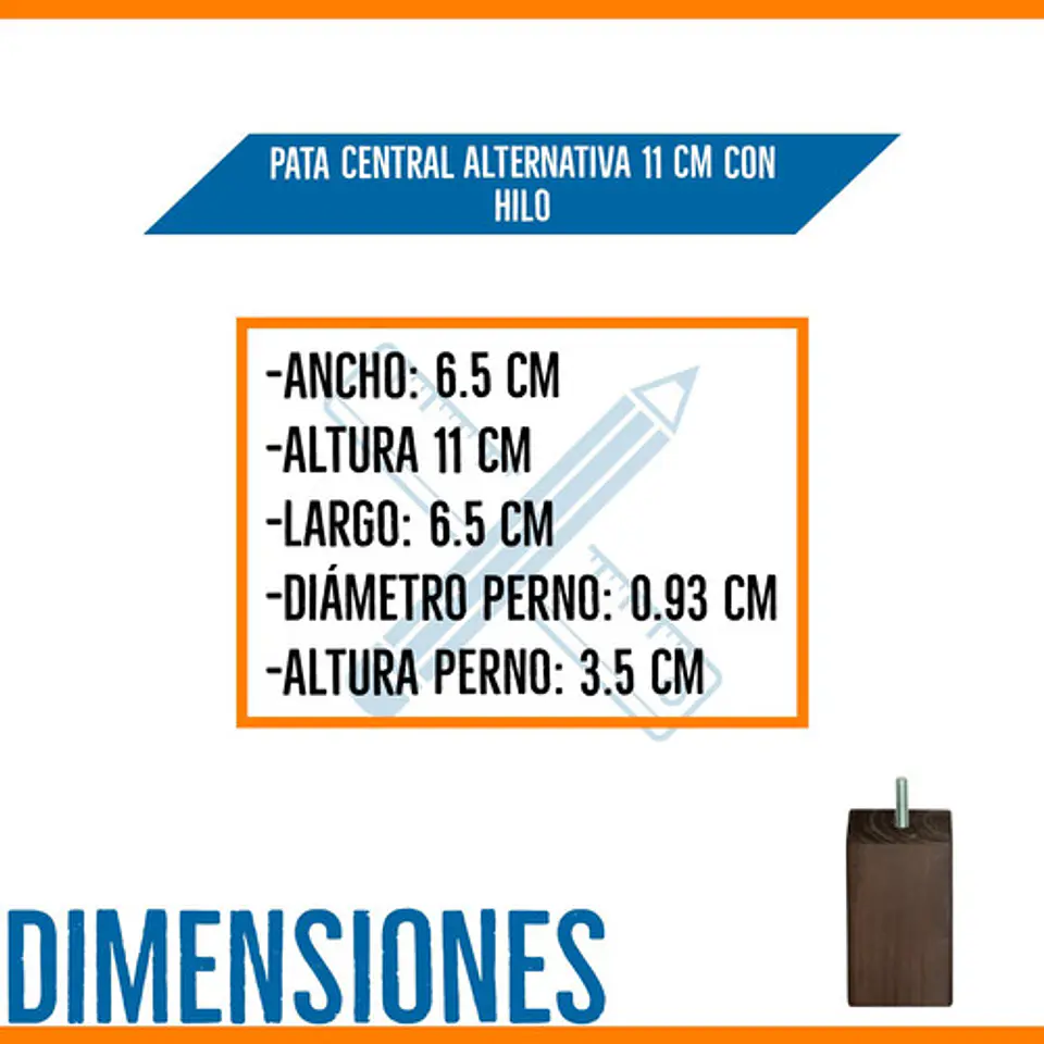 Kit Patas Centrales 5 Un Alternativa (con Perno Incluido) 4