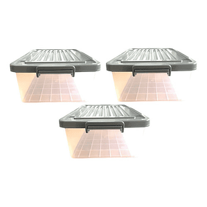 Pack 3 Unidades Caja Organizadora 28 Litros Transparente