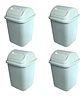 Pack 4 Basureros Plásticos De 10 Litros  Basurero Para Baño - Miniatura 1