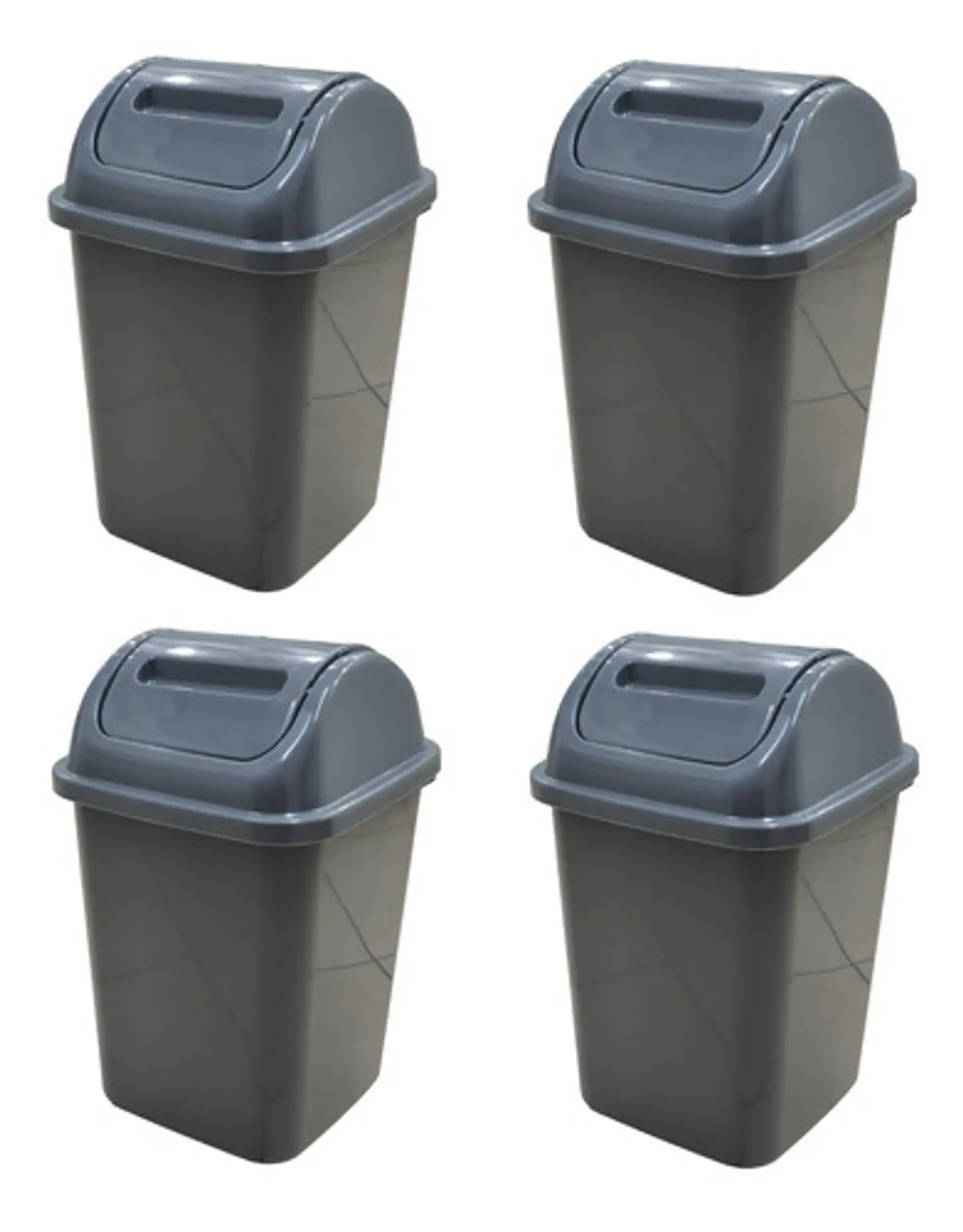 Pack 4 Basureros Plásticos De 10 Litros  Basurero Para Baño 5