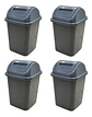 Pack 4 Basureros Plásticos De 10 Litros  Basurero Para Baño - Miniatura 5