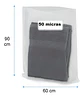 Bolsa Plástica Gruesa 60x90 Cm Transparente - 10 Unidades - thumbnail 3