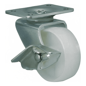 Rueda De 3 Pulgadas Con Placa Nylon / Con Y Sin Freno.