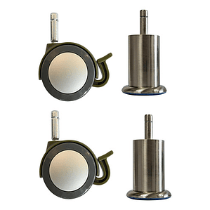 Pack Para Cama Rosen, CIC 2 Ruedas Logo + 2 Patas Satinadas 