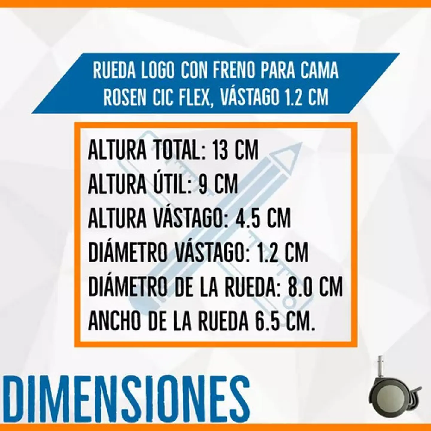 Pack Para Cama Rosen, CIC 2 Ruedas Logo + 2 Patas Satinadas  4
