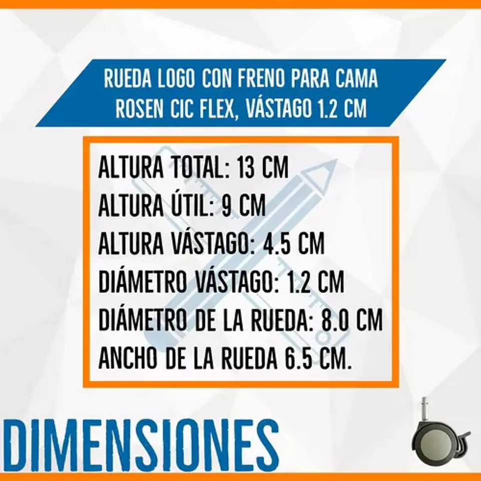 Pack Para Cama Rosen, CIC 2 Ruedas Logo + 2 Patas Satinadas  4