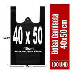 Bolsas Plásticas Tipo Camiseta - 40x50 - 100 Unidades