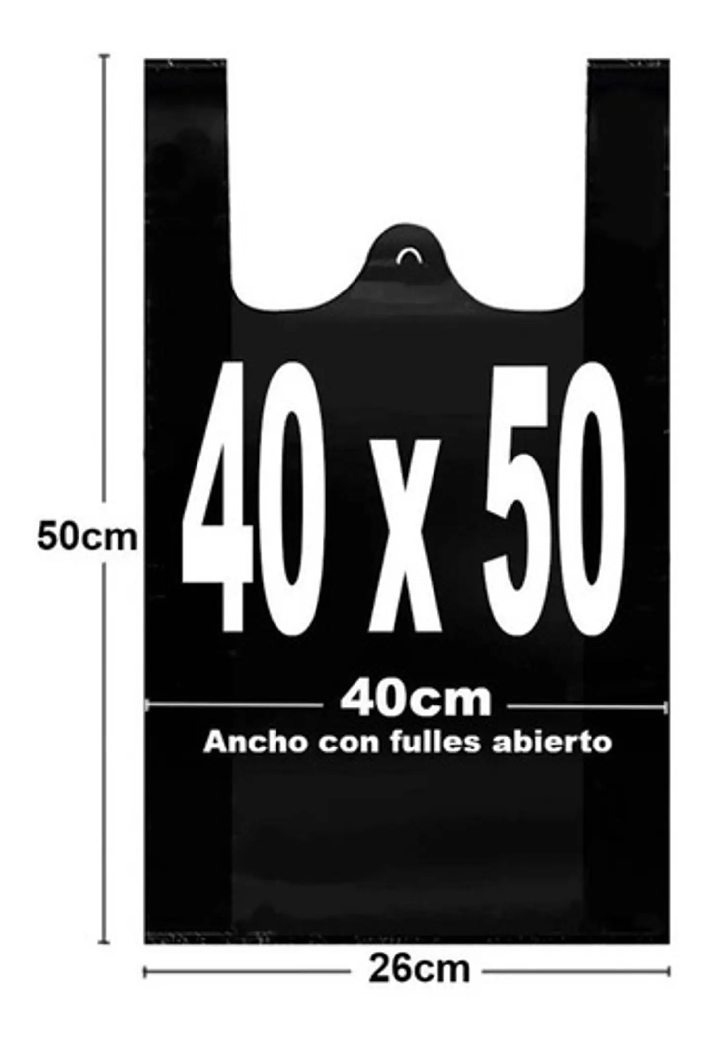 Bolsas Plásticas Tipo Camiseta - 40x50 - 100 Unidades 3