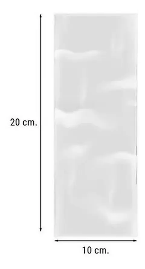 Bolsa Plastica 10x20 Cm Transparente Celofan - 100 Uni